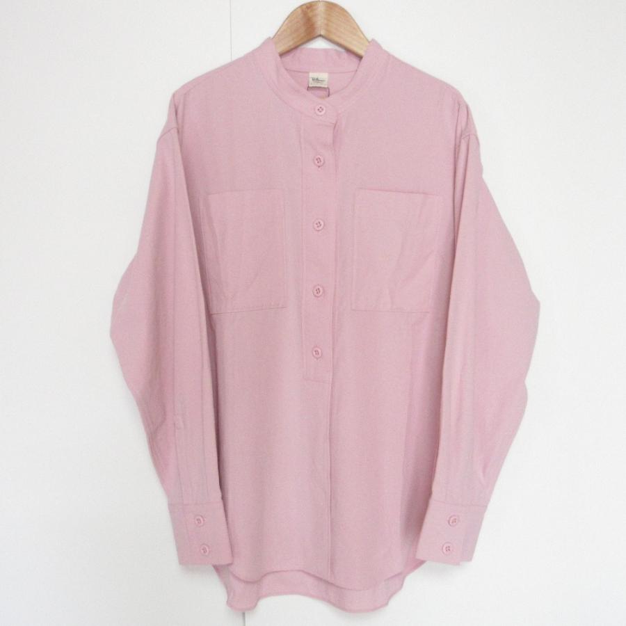 美品 Ron Herman ロンハーマン 長袖 オーバーサイズ バンドカラー シャツ ブラウス XS ピンク  レディース 古着 中古 USED Ron Herman（ロンハーマン） 美品 長袖 オーバーサイズ バンドカラー