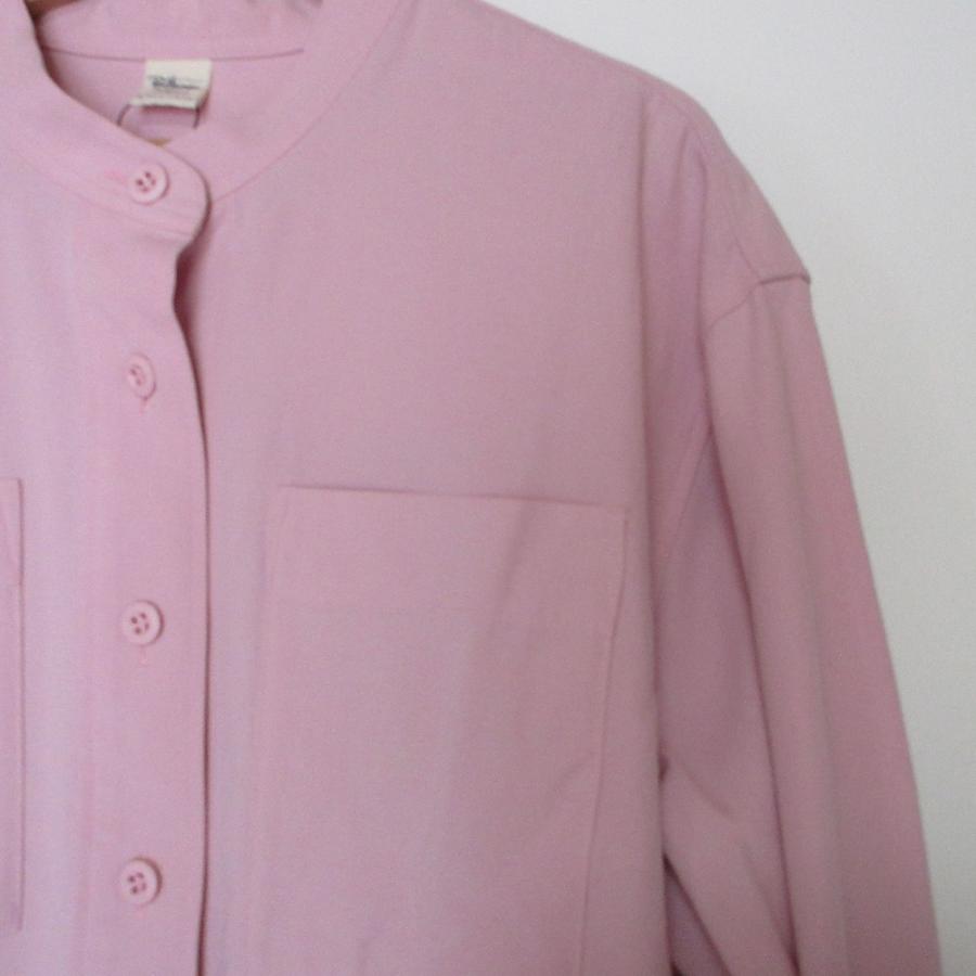 美品 Ron Herman ロンハーマン 長袖 オーバーサイズ バンドカラー シャツ ブラウス XS ピンク  レディース 古着 中古 USED Ron Herman（ロンハーマン） 美品 長袖 オーバーサイズ バンドカラー