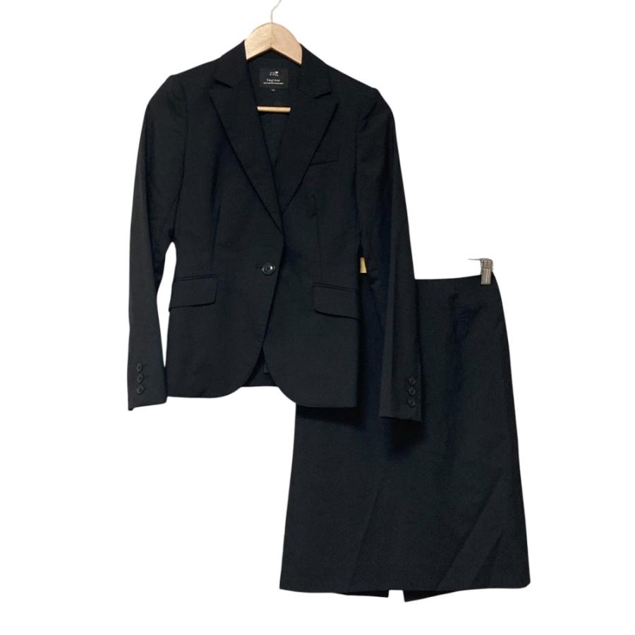 美品 23区 エストラート生地 シングル スーツ ジャケット スカート