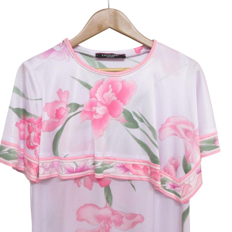 LEONARD FASHION 美品 レオナール カンカン フラワープリント