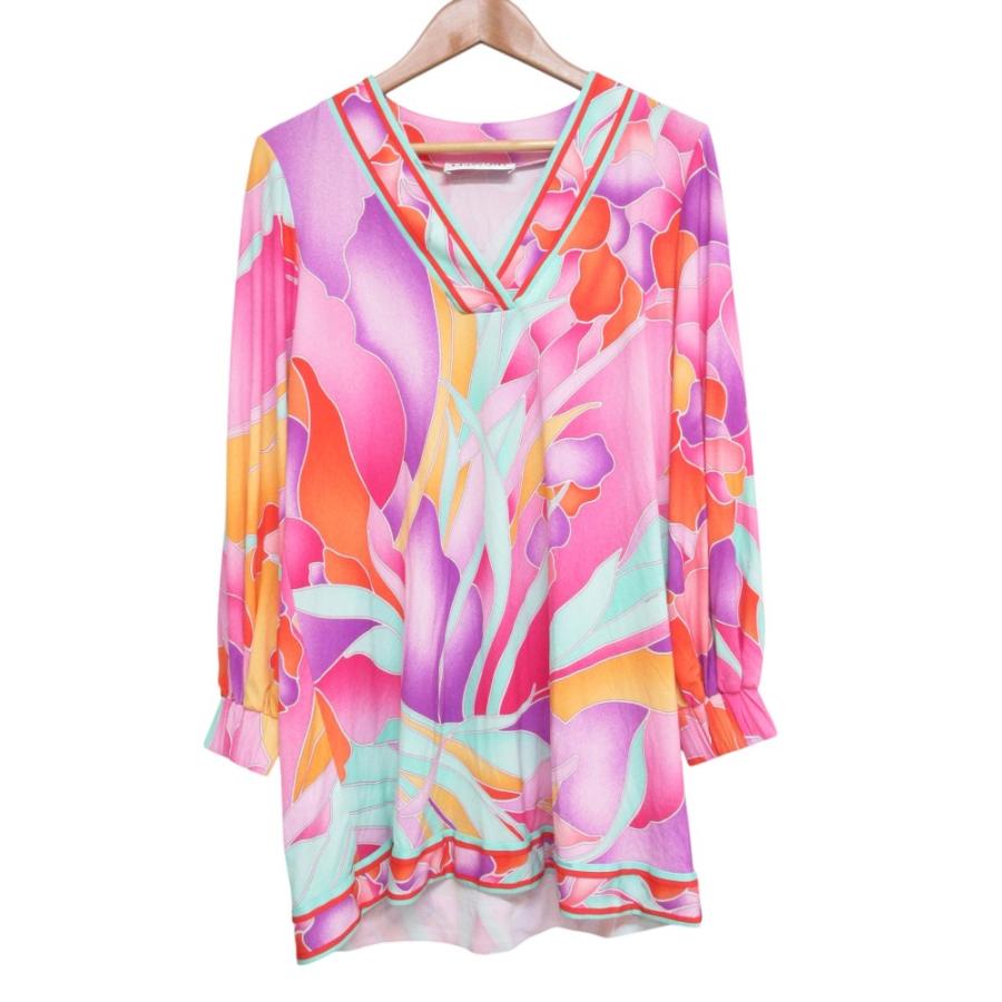 LEONARD フラワープリント 長袖チュニック