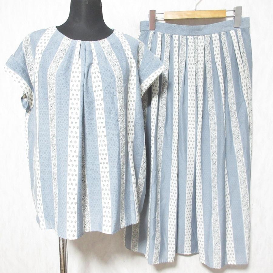 NEWYORKER（ニューヨーカー） 美品 ストライプブラウス スカート 