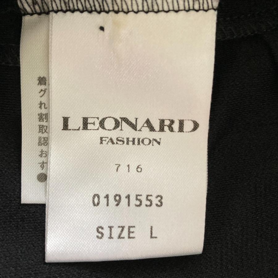 近年美品　LEONARD レオナール　カンカン　ストレッチ　ロング　ジャケット LEONARD 美品 レオナール カンカンストレッチ フラワープリント