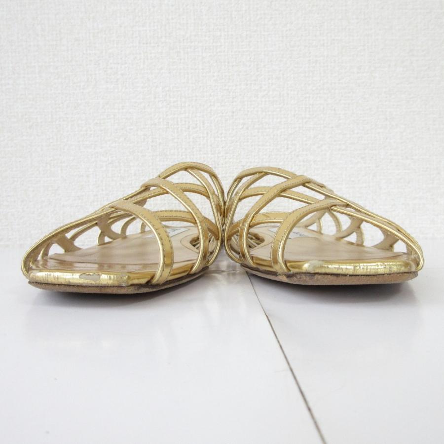 JIMMY CHOO（ジミーチュウ） 良品 スクエアトゥ フラット ミュール