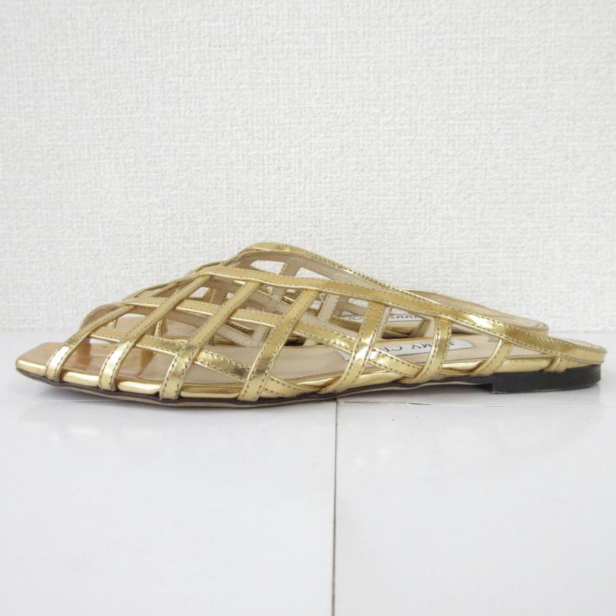 JIMMY CHOO（ジミーチュウ） 良品 スクエアトゥ フラット ミュール