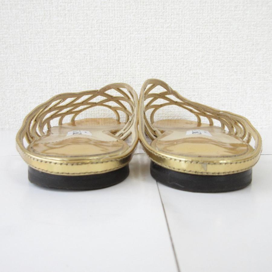JIMMY CHOO（ジミーチュウ） 良品 スクエアトゥ フラット ミュール