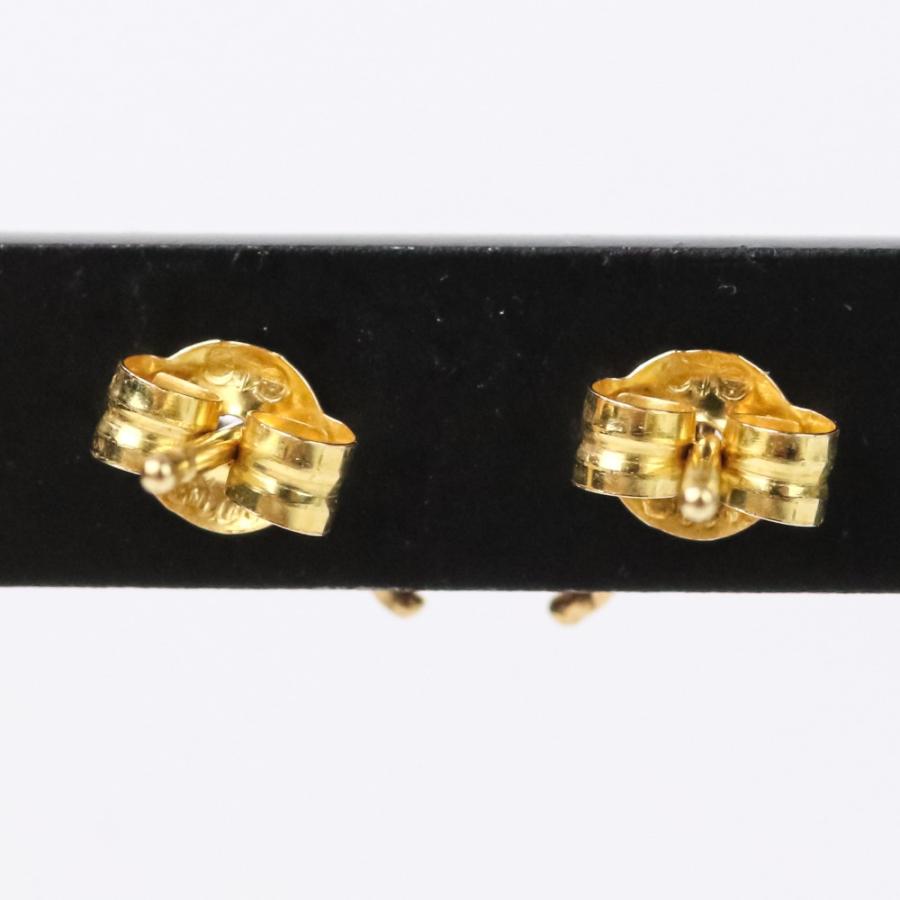 ete（エテ） 美品 1Pダイヤモンド ポストK18 K10 リボンピアス 