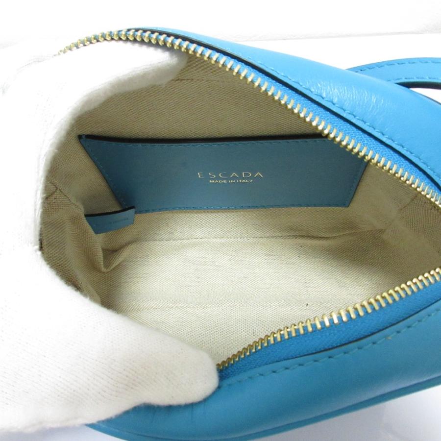 ESCADA（エスカーダ） 美品 レザー メタルロゴ ミニ ショルダーバッグ