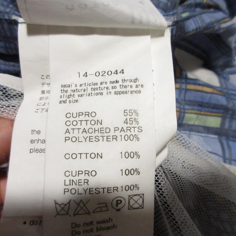 ベルト付✨アシンメトリー✨sacai シフォン メッシュ プリーツ ブラウス sacai - sacai / サカイ | 2019SS | シフォン ドット プリーツ