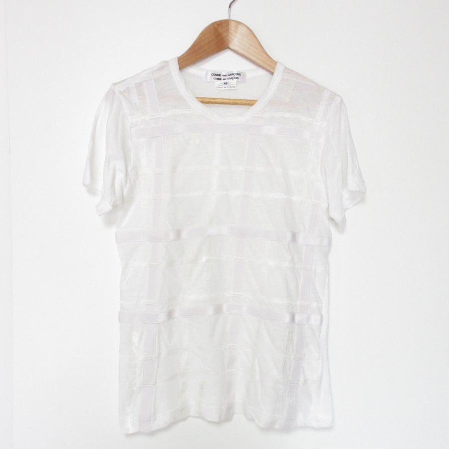 COMME des GARCONS 良品 コムコム コムデギャルソン テープ装飾 クルー