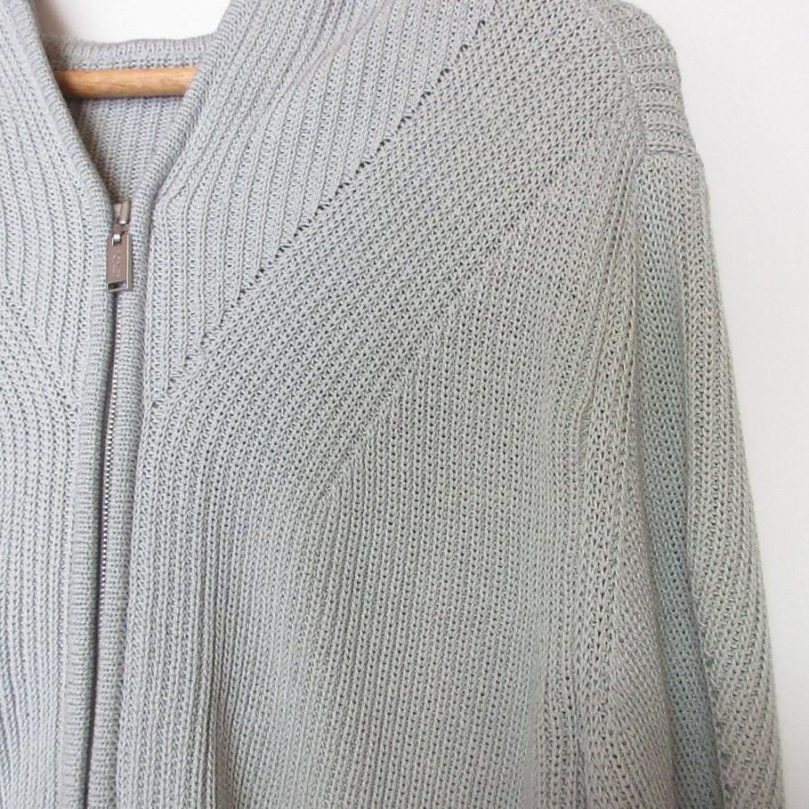 美品 22SS FOXEY フォクシー Cardigan Stream ジップアップ ニットパーカー 42848 サイズ38 アイスブルー レディース 古着 中古 USED FOXEY（フォクシー） 美品 22SS FOXEY Cardigan Stream ジップアップ