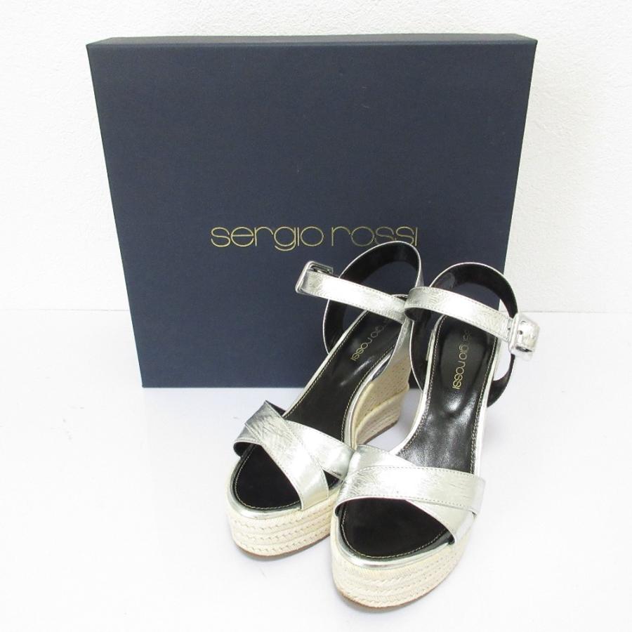 Sergio rossi（セルジオロッシ） 美品 Scarpe Donna レザー ウェッジ