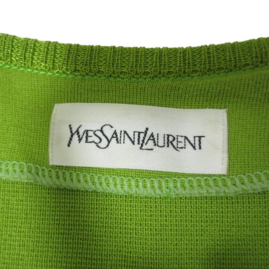 良品 Yves Saint Laurent イヴサンローラン ヴィンテージ 金釦 ロング ニット カーディガン ワンピース M グリーン レディース 古着 中古 USED Yves Saint Laurent（イヴ・サンローラン） 良品 ヴィンテージ 金釦