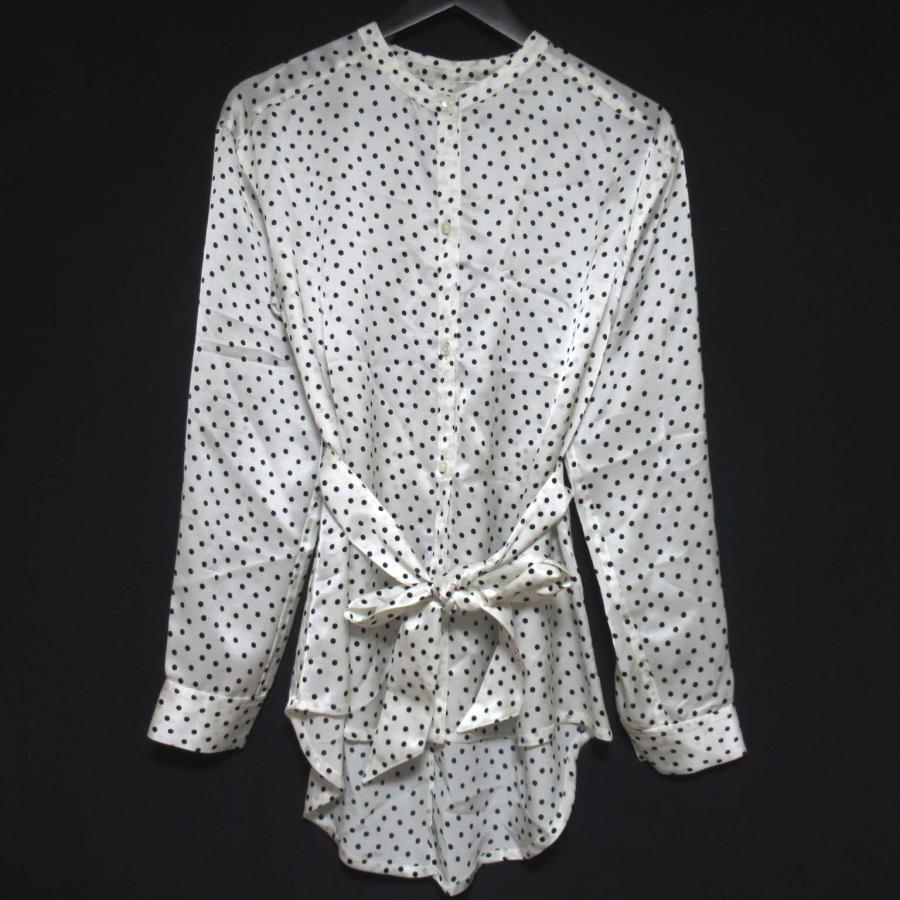 ドットブラウスボーダーズアットバルコニー