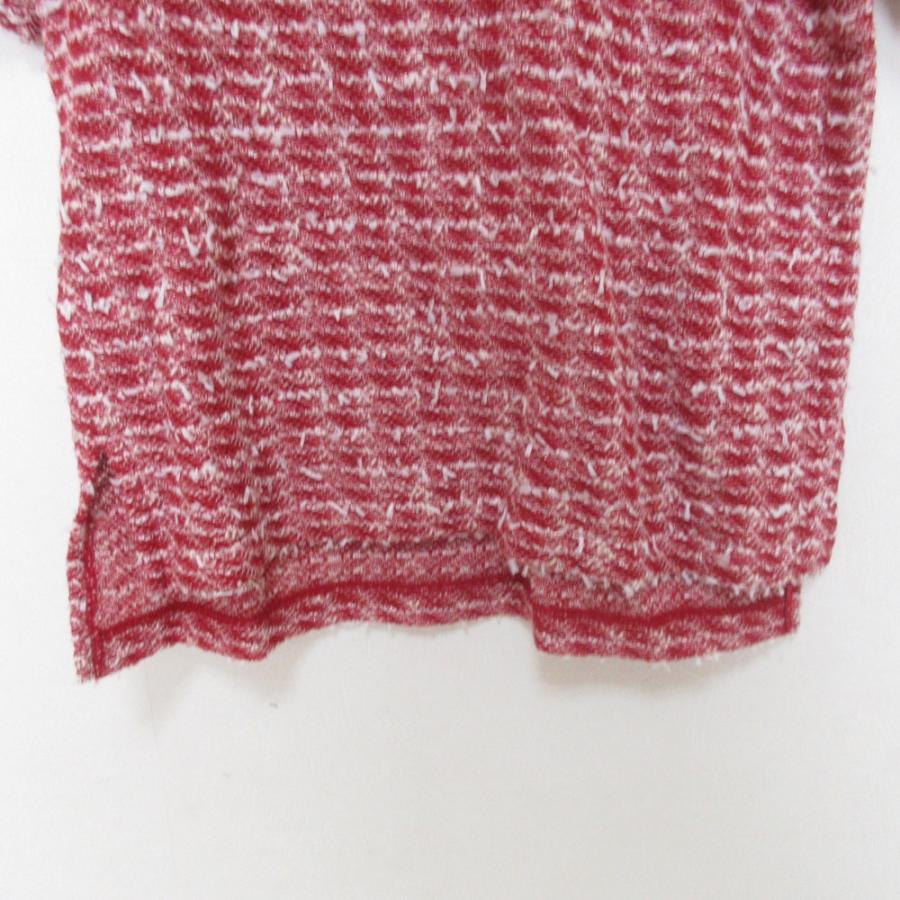 美品 25SS Rene ルネ Knit Pullover カシミヤブレンド コサージュ付き ツイード ショートスリーブ ニット 6522060 サイズ34 レッド レディース 古着 中古 USED Rene（ルネ） 美品 25SS Rene Knit Pullover カシミヤブレンド