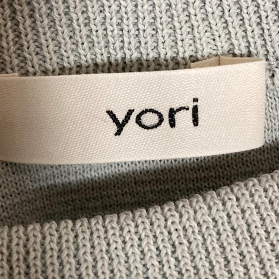 美品 23SS yori ヨリ コットンパフスリーブ ニット YR2131-033SP  
