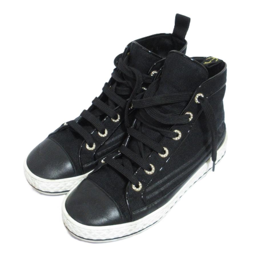 極美品 CHANEL シャネル 38ココマーク 2024SS ブラックスニーカー 美品