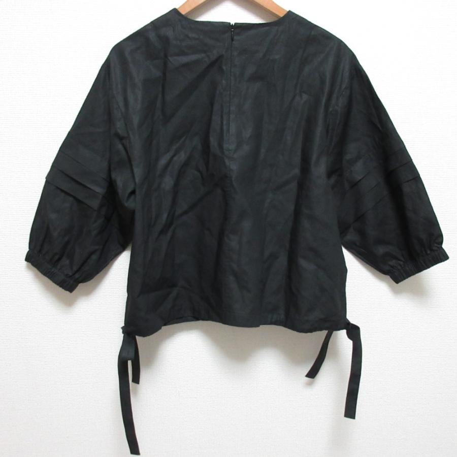 良品 24SS theory luxe セオリーリュクス BENDOM QUESIA ブラウス カットソー サイズ38 ブラック レディース 古着 中古 USED theory luxe（セオリーリュクス） 良品 24SS theory luxe BENDOM