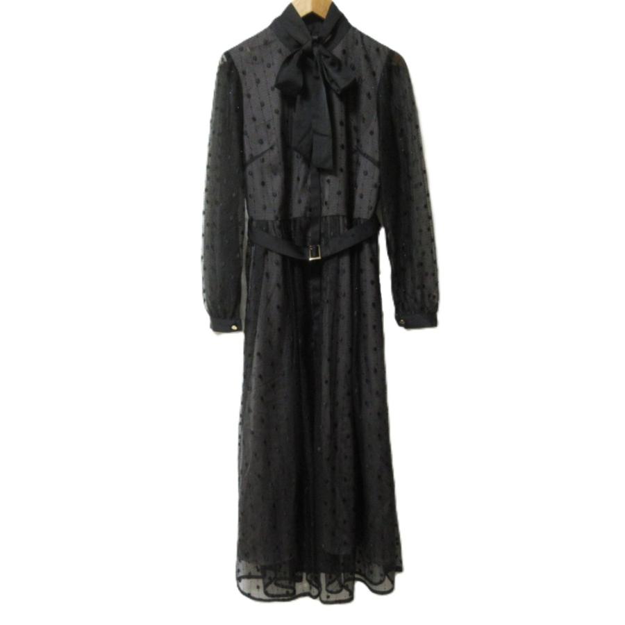 GRACE CONTINENTAL黒 ツィードミニワンピ　ドット サイズ36 GRACE CONTINENTAL（グレースコンチネンタル） 良品 25SS GRACE