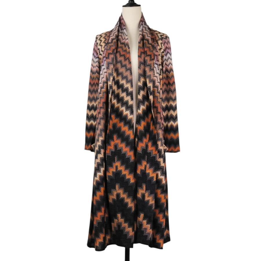 MISSONI（ミッソーニ） 美品 シェブロン オープンフロント ニット 