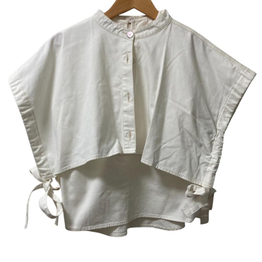 美品 23SS Q.anos キュアノス Shell multi blouse レイヤード 