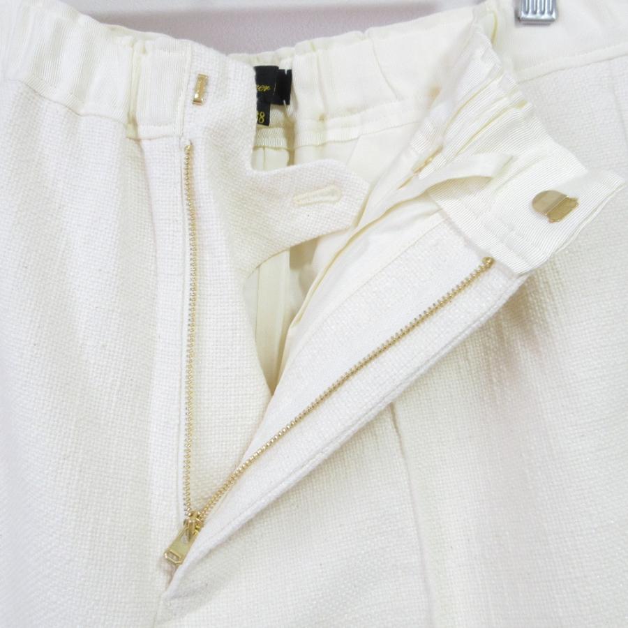 DRAWER（ドゥロワー） 美品 ラメ糸 九分丈 コットンナナコギャザー 