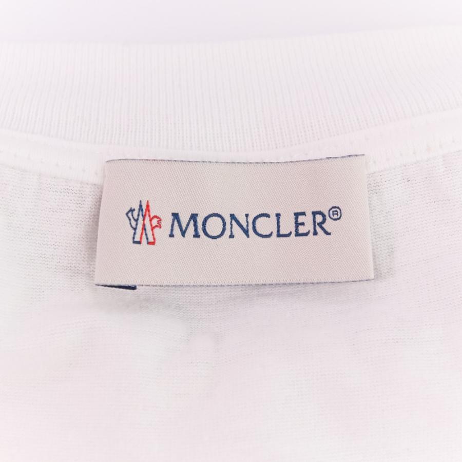 美品 MONCLER モンクレール シモーネロシャ パールデザイン Aライン Tシャツ M ホワイト レディース 古着 中古の画像