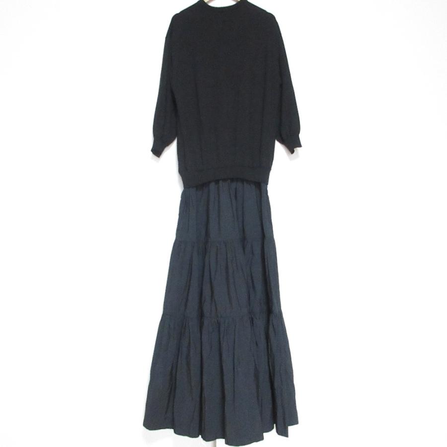 DRAWER（ドゥロワー） 良品 23SS Drawer 16Gニット タフタワンピース 