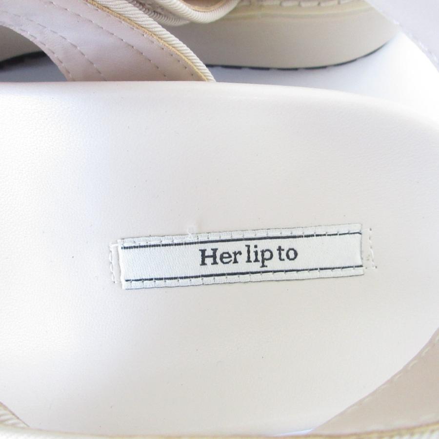 未使用 Her lip to ハーリップトゥ Trois Tweed Platform Sandals