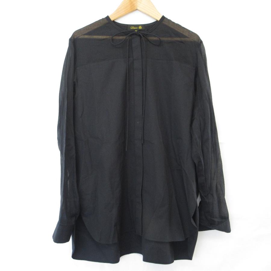 DRAWER（ドゥロワー） 良品 23AW Drawer コットン シアー切替 リボン