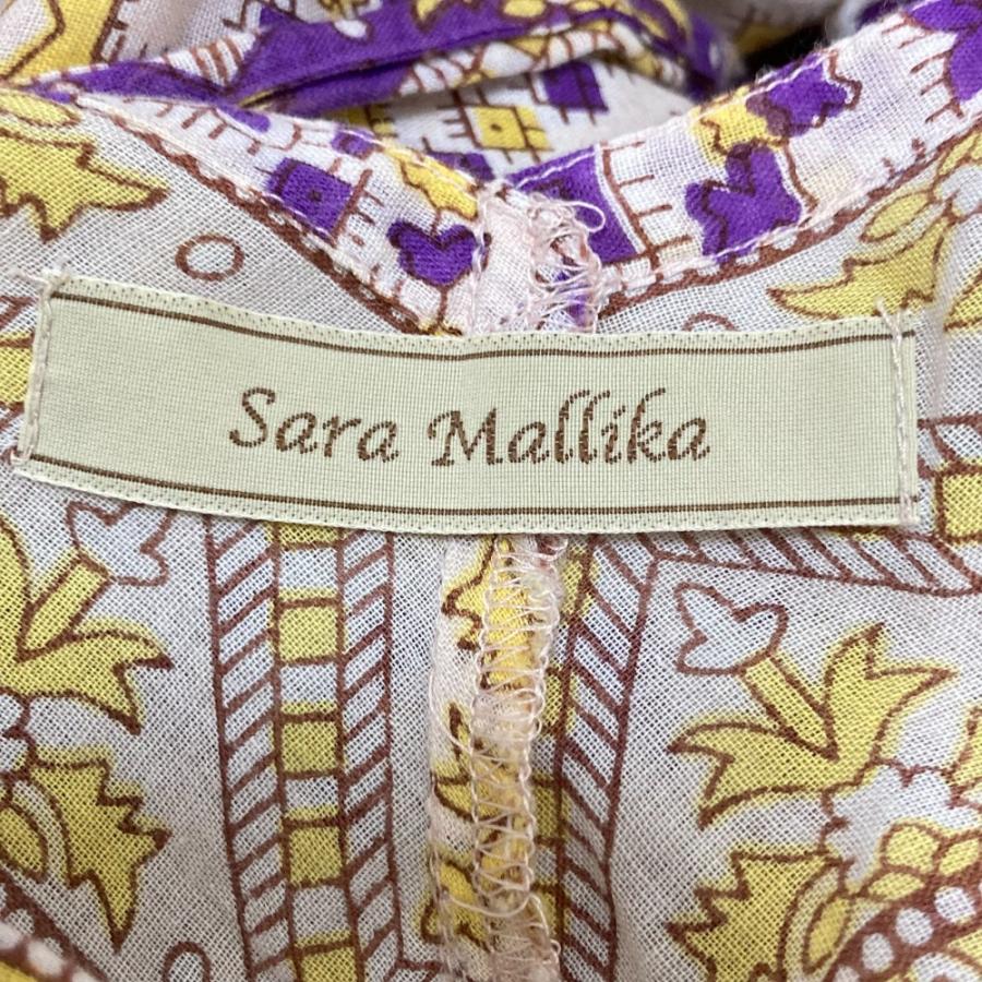 sara mallika（サラ マリカ） 美品 総柄 ロング ワンピース パープル