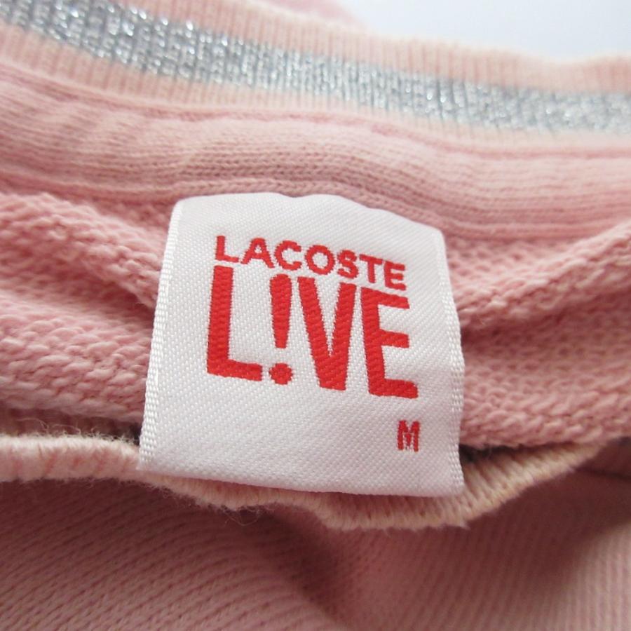 ★LACOSTE LIVE★レア！ラコステ ライブ Tシャツ ワンピース ピンク 美品 LACOSTE L!VE ラコステライブ プルオーバー スウェットシャツ