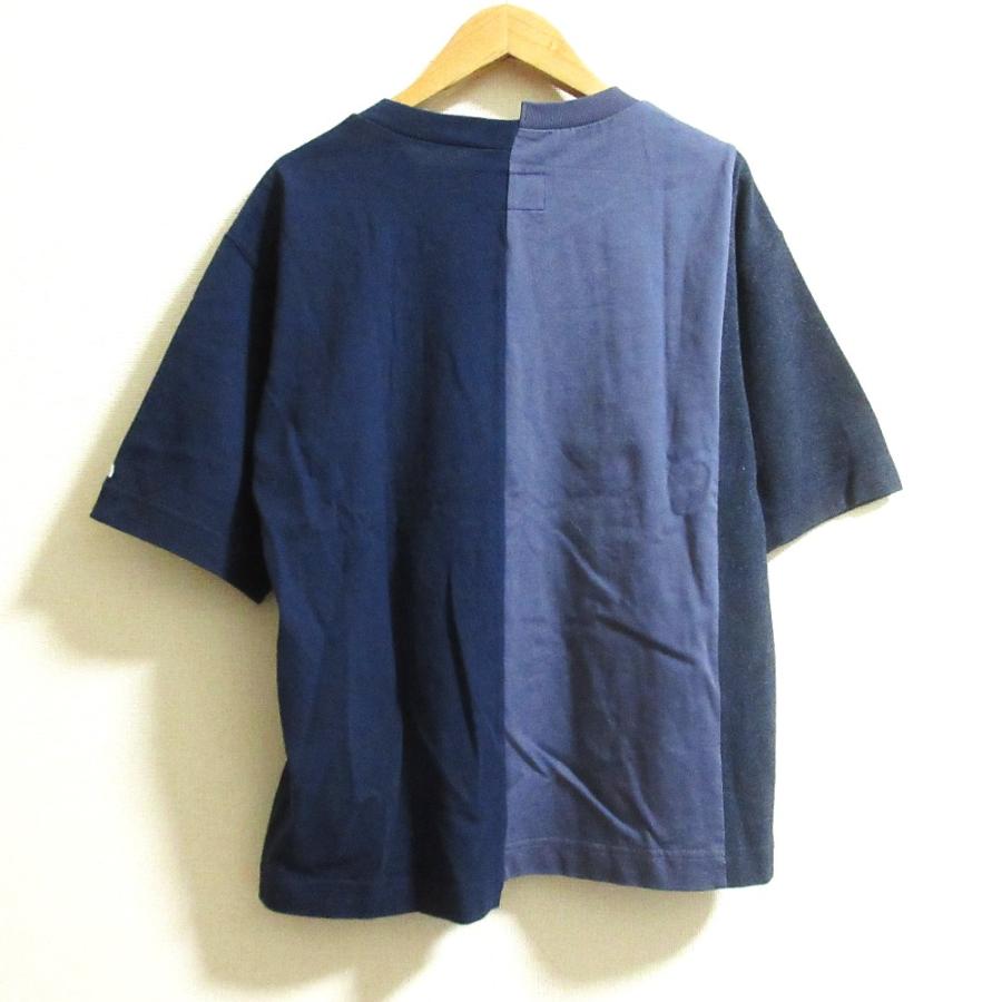 美品 THE NORTH FACE PURPLE LABEL ノースフェイス パープルレーベル アシンメトリー ロゴTシャツ N25SH117 サイズS パープルネイビー レディース 古着 中古 USED THE NORTH FACE - 美品 THE NORTH FACE PURPLE LABEL ノースフェイス