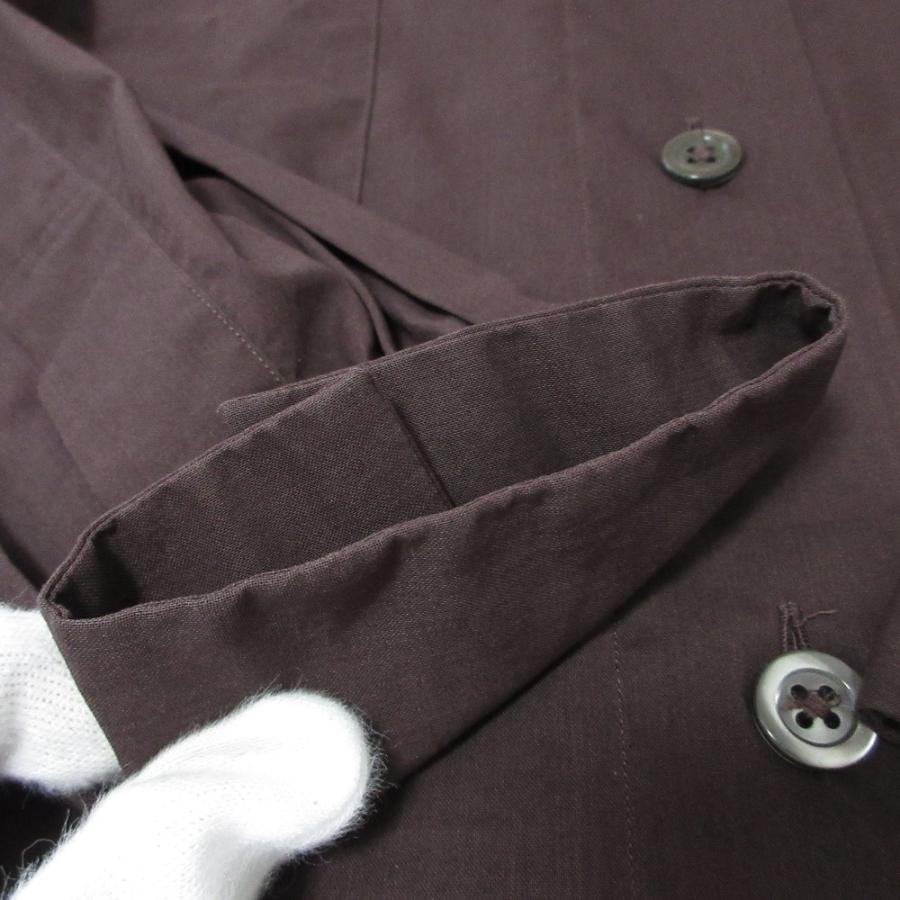 美品 24SS マーガレットハウエル 日本製 コットン ボイル 長袖シャツ 茶
