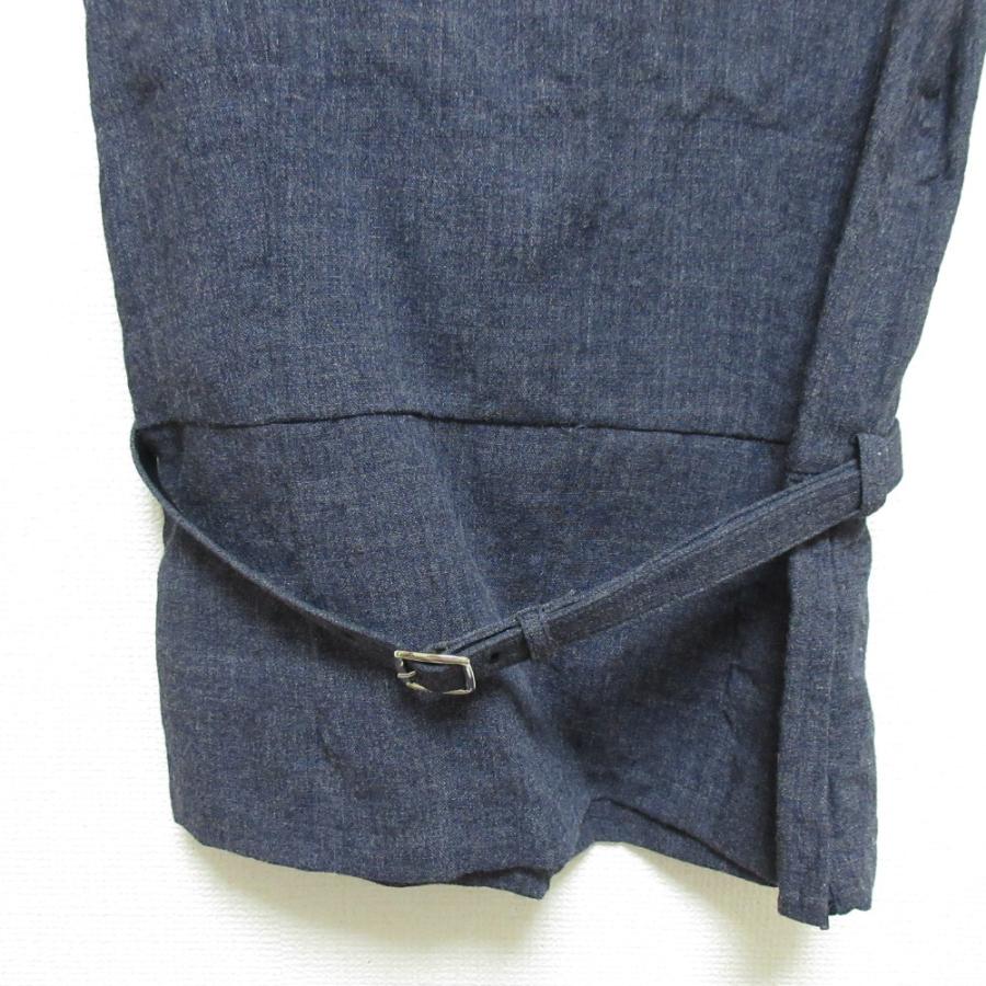 未使用 tricot COMME des GARCONS トリココムデギャルソン 00s ウールリネン スリーブレス ベルテッド ブラウス サイズS ネイビー  レディース 古着 中古 USED tricot COMME des GARCONS 未使用 トリココムデギャルソン 00s ウール