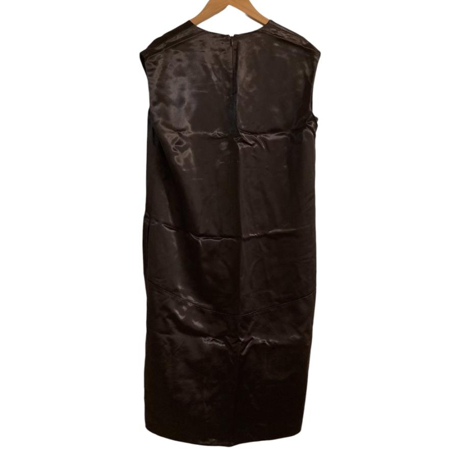 JIL SANDER 美品 ジルサンダー ノースリーブ サテン ワンピース