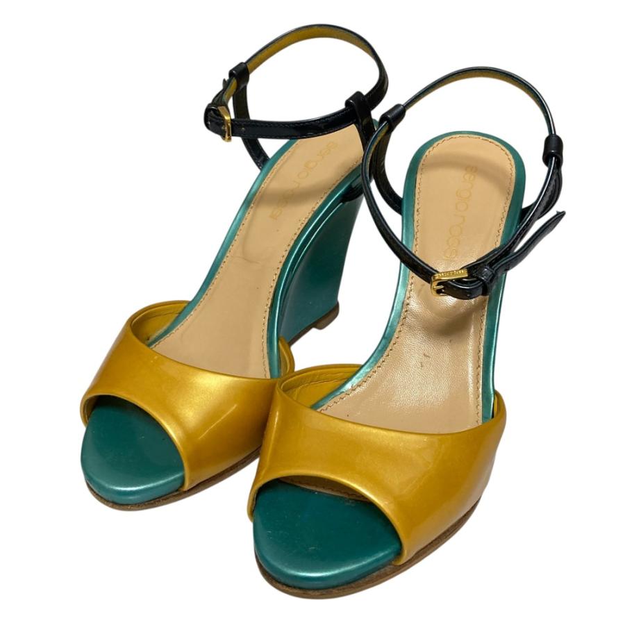 Sergio rossi（セルジオロッシ） 美品 ウェッジソール ストラップ 