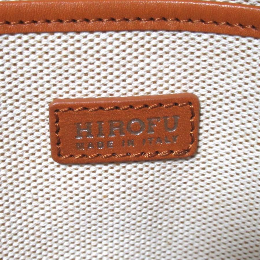 HIROFU（ヒロフ） 美品 エスティーバ レザー×キャンバス トートバッグ