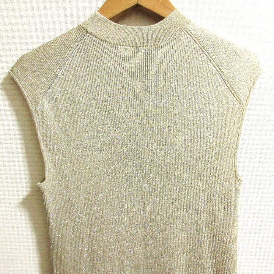ANAYI（アナイ） 美品 ノースリーブ ラメ リブニット カットソー プル