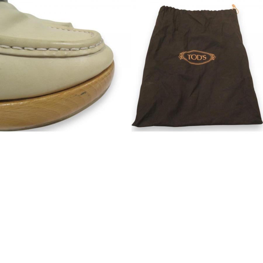 良品 Tod's トッズ Tタイムレス レザー ミュール サボサンダル 36 約