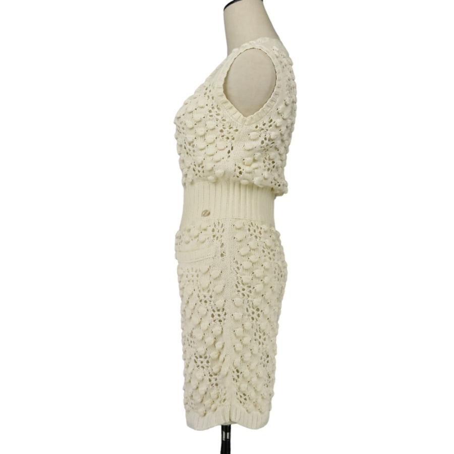 CHANEL（シャネル） 良品 ココマーク クロシェ ニット ドレス