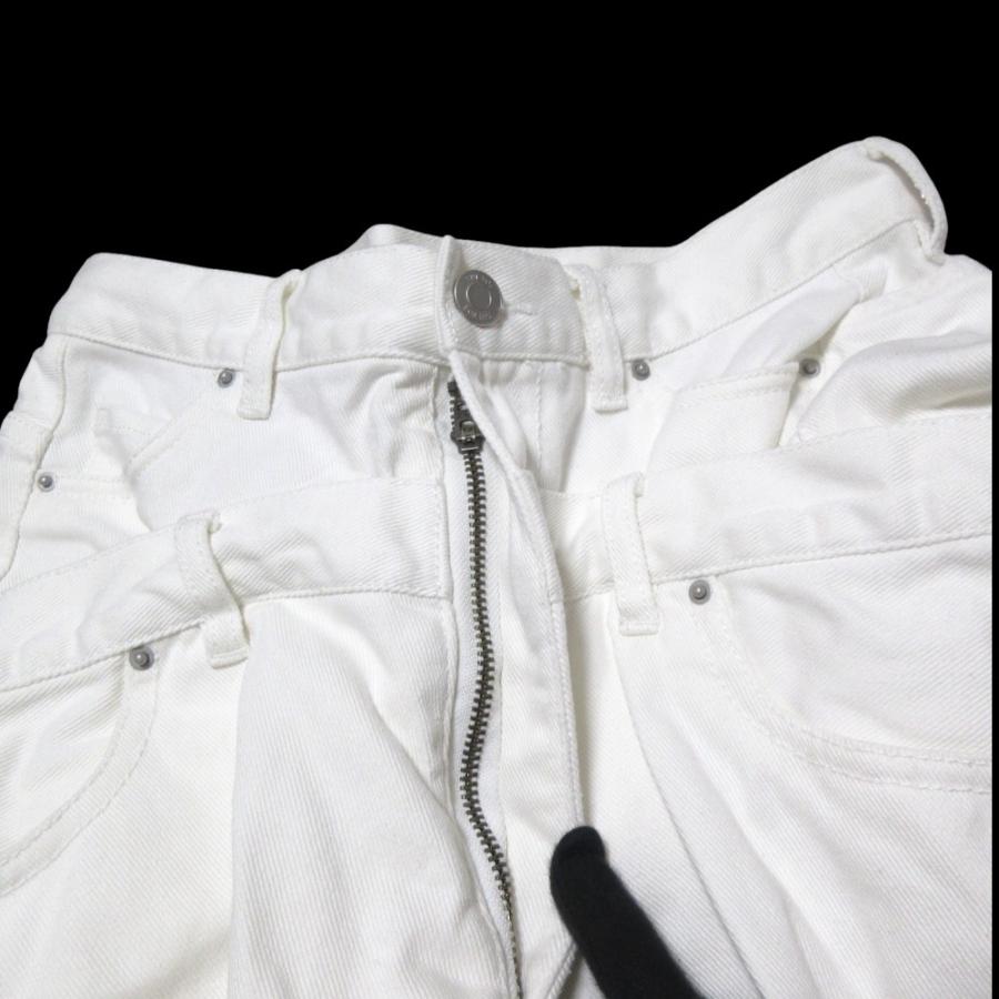 美品 THE TOE ザトゥー LEXINGTON DOUBLE BELT DENIM PANTS ハード