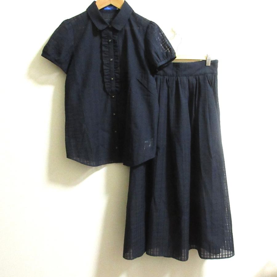 ブルーレーベルクレストブリッジ セットアップ チェック ブラウス スカート ブルーレーベルクレストブリッジ BLUE LABEL CRESTBRIDGE セットアップ