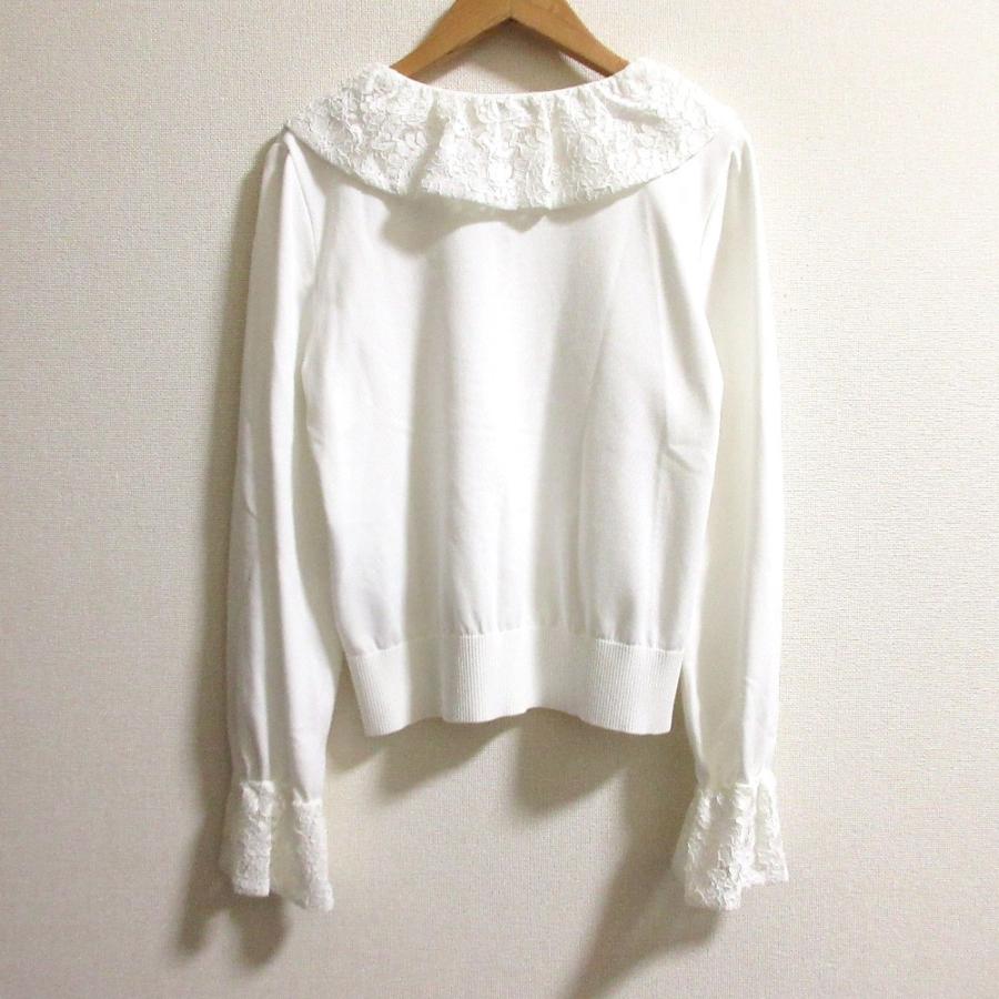 Rene（ルネ） 美品 レースカラー ロングスリーブ ニット カットソー