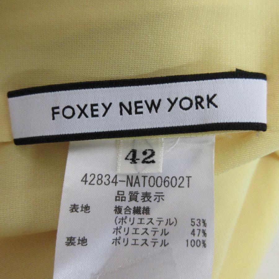 美品 22SS FOXEY NEWYORK フォクシーニューヨーク カプチーノ フリル袖 ブラウス カットソー 42834 サイズ42 イエロー レディース 古着 中古 USED FOXEY NEW YORK 美品 22SS NEWYORK フォクシーニューヨーク カプチーノ