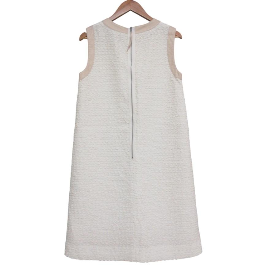 FOXEY（フォクシー） 美品 Coquille Dress フェイクレザーパイピング 