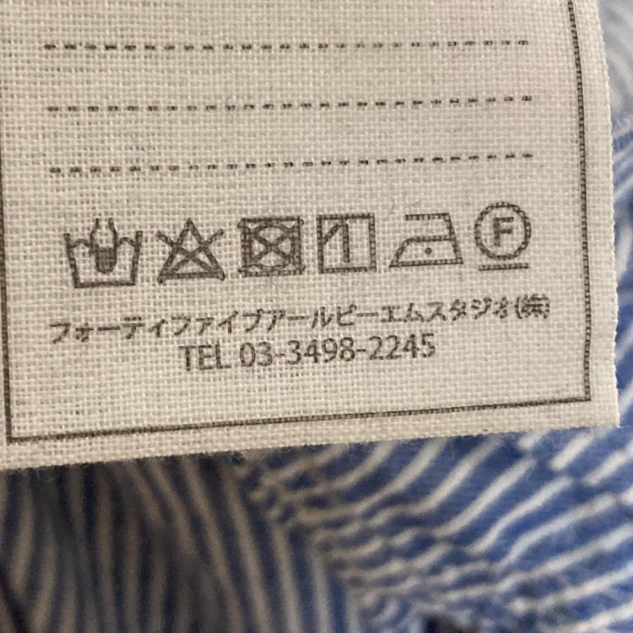 美品 45R フォーティファイブアール ヒッコリーのフリルTシャツ  