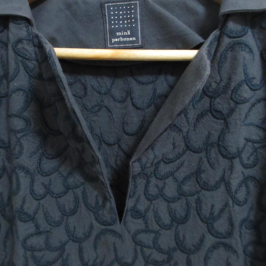 mina perhonen（ミナペルホネン） 良品 rustle 半袖ワンピース qs3835