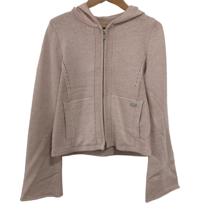 FOXEY フード付きピンクベージュニットパーカー４２サイズ中古 FOXEY（フォクシー） 良品 FOXY Lily Parka ニットパーカー 38050