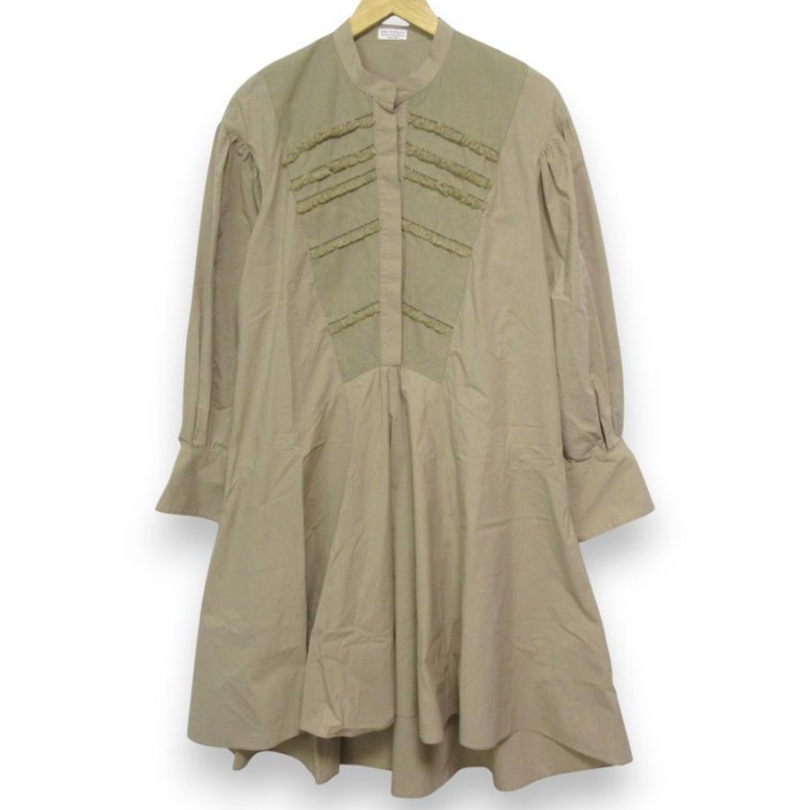 BRUNELLO CUCINELLI ベージュ長袖シャツ　モニーレ付き　XS BRUNELLO CUCINELLI（ブルネロクチネリ） 美品 21SS BRUNELLO